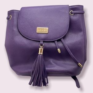 Monat purple bookbag purse